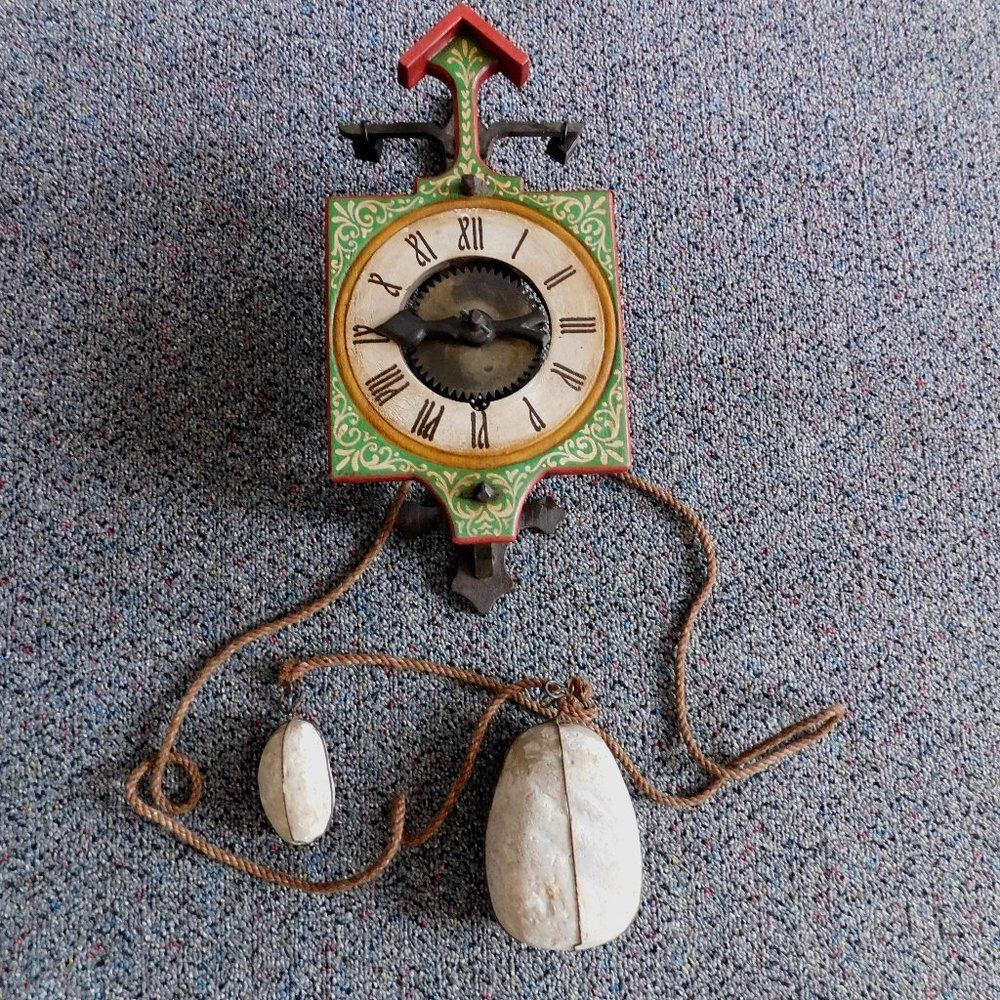Gramans Medieval Style 15th C Wooden Clock Spain
